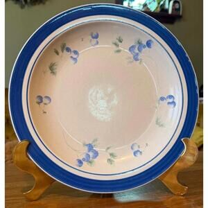 Vintage L.L. Bean Maine Blueberry Stoneware Dinner Plate Set